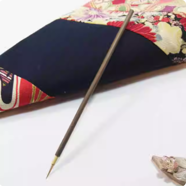 日本传统工艺士山崎亘弘手作AOJASIN鼬毛长峰面相笔水彩勾线6-302