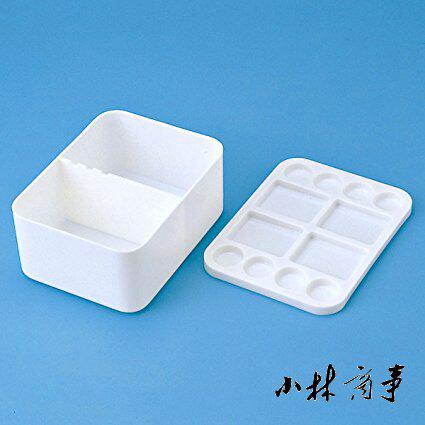 日本 水彩関連用品 8cm ｜ Accessories 8cm ｜ 日本濑户理化多功能笔洗盖子为调色板带笔搁ps材18乘14乘8cm6-010