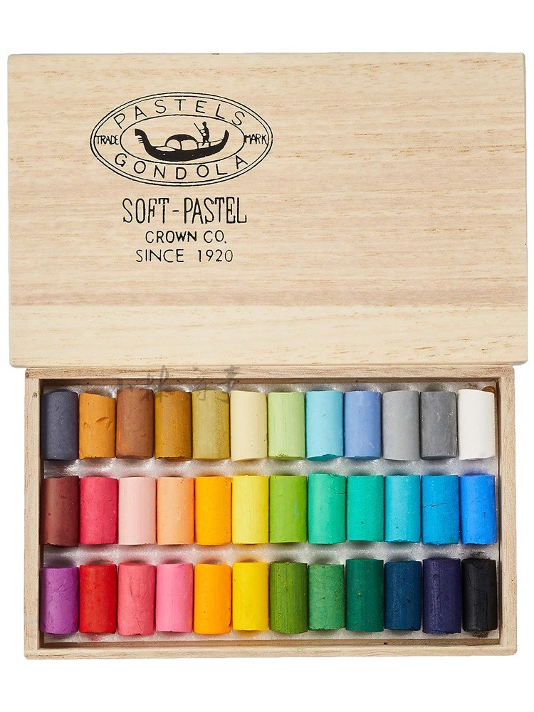 日本 パステル・クレパス 242色 ｜ Oil Pastels & Soft Pastels 242 colours ｜ 日本京都贡多拉王冠色粉笔软式染发棒桐木箱包装送礼佳品全242色