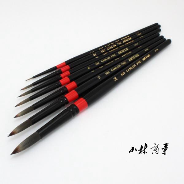 日本 ガッシュ ナイロン ｜ Gouache nylon ｜ 日本阿姆斯圆头画笔水彩油画水粉artetje camlon pro620尼龙6-124