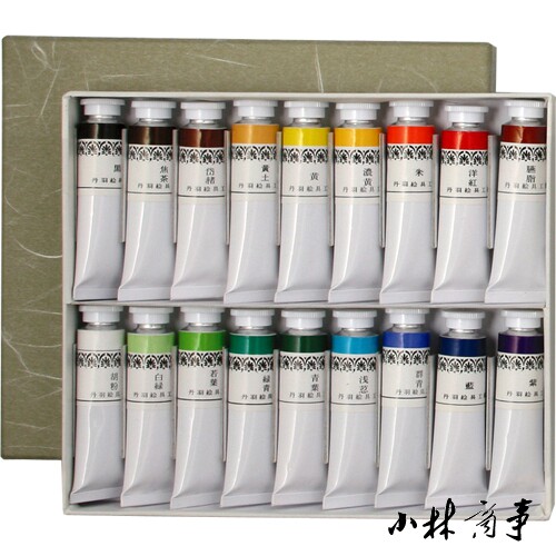 日本製 絵具（顔料） チューブ入り ｜ Paint ／ pigment in tube (Made in Japan) ｜ 日本原产上羽（丹羽）管状国画颜料水彩颜料彩虹金银胡粉颜彩岩彩