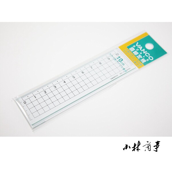 日本製 定規 透明 5mm 樹脂 ｜ Ruler transparent 5mm resin (Made in Japan) ｜ 日本原产vanco方格直尺5mm透明树脂 画平行线 带竖刻度 2-566