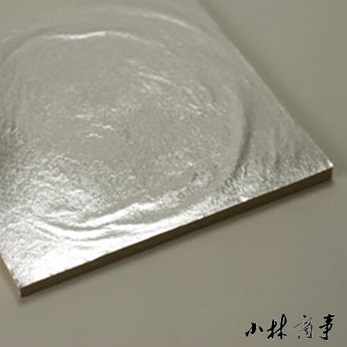 日本製 絵画用 箔 純銀 127mm 3~5mm 100枚 ｜ Metal leaf pure silver 127mm 3~5mm for painting 100 sheets (Made in Japan) ｜ 日本原产绘画用纯银箔 127mm见方 万分之3~5mm厚 100张 1包