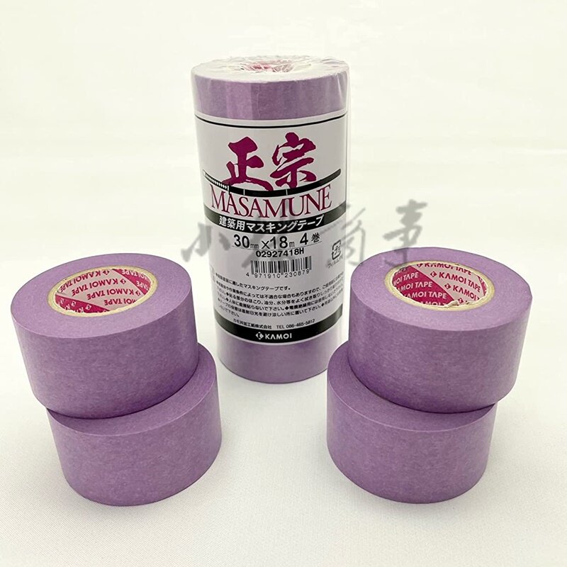 紙 18m 和紙 ｜ Paper 18m washi paper ｜ kamoi和纸胶带弱粘性18m美纹胶带masking tape直线曲线6-301