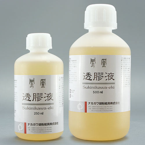 日本製 膠・礬水・画用液 500ml ｜ Glue, Alum Sizing & Mediums 500ml (Made in Japan) ｜ 日本原产中川凤凰透胶液透矾水明矾水500ml岩彩国画胶水