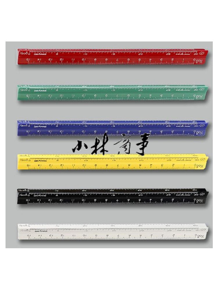 日本 ドラパス 定規 15cm 6色 ｜ Drapas ruler 15cm 6 colours ｜ 日本drapas彩色三棱比例尺15cm6色1比100到600六刻度