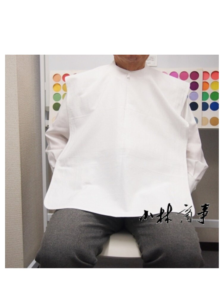 日本 定規 81*53cm 綿100% ｜ Ruler 81*53cm 100% cotton ｜ 日本色彩诊断配色用白布纯棉81*53cm脖子部分可调尺寸