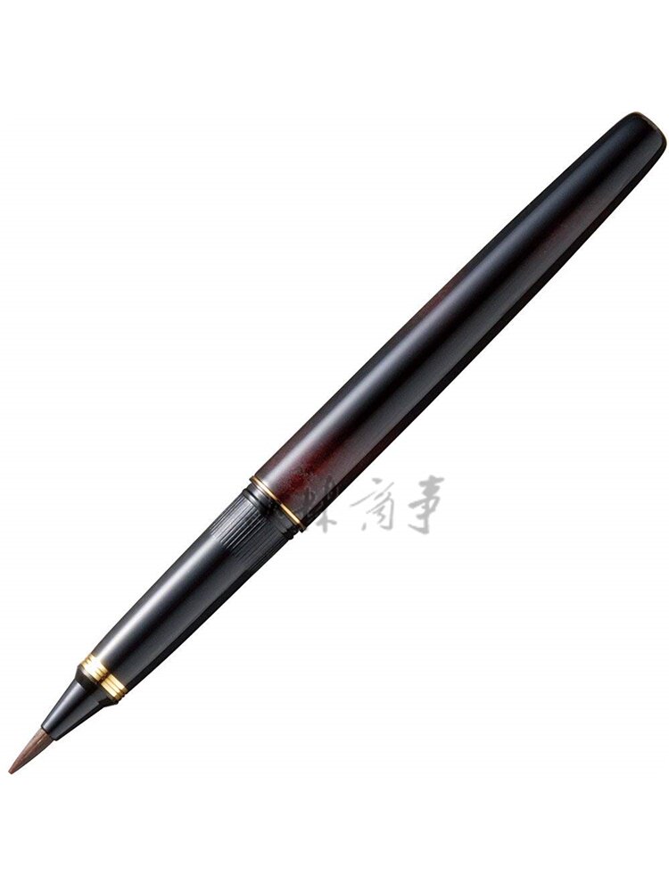 日本 ペン先 11*137mm イタチ毛箱入り ｜ Pen nib 11*137mm weasel hair boxed ｜ 日本吴竹万年毛笔仿玳瑁龟壳鼬毛笔尖木盒装11*137mm带3墨胆
