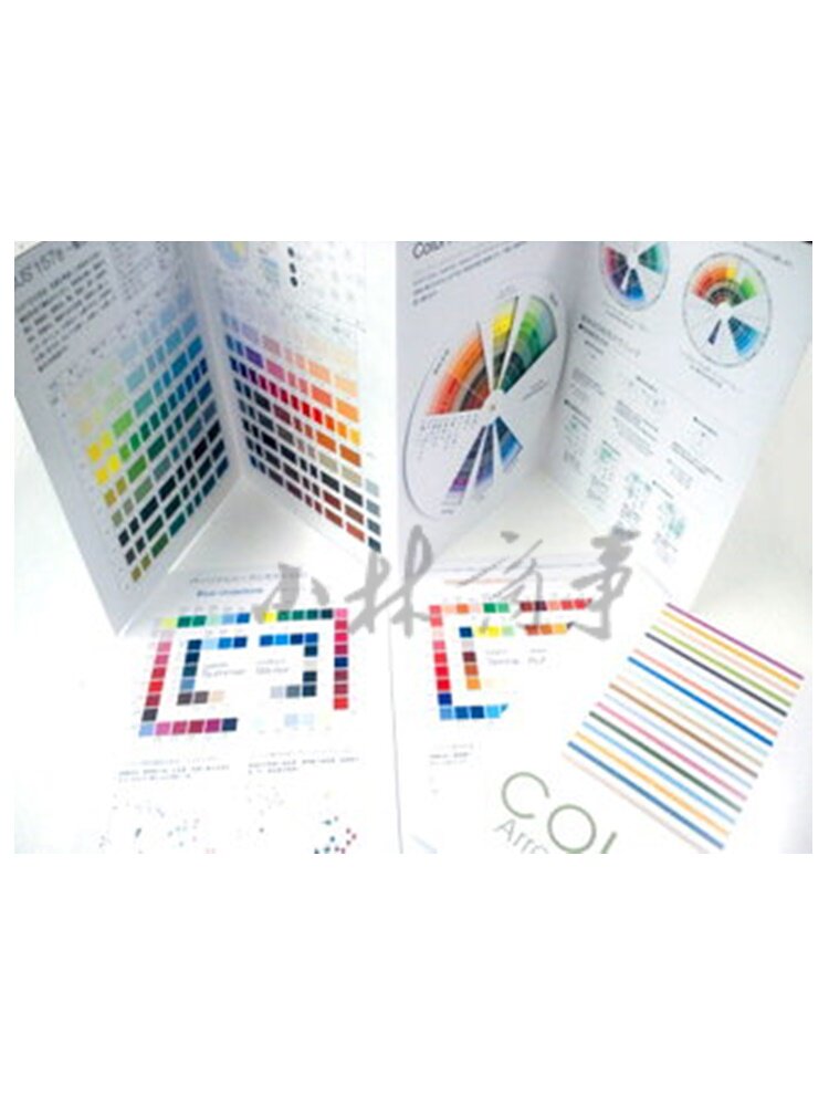 日本 四季色彩メイクアップシステム 120色 ｜ Four-Season Colour Makeup System 120 colours ｜ 日本四季色彩120色一览加配色转盘A4大小6页蓝色黄色基底分类