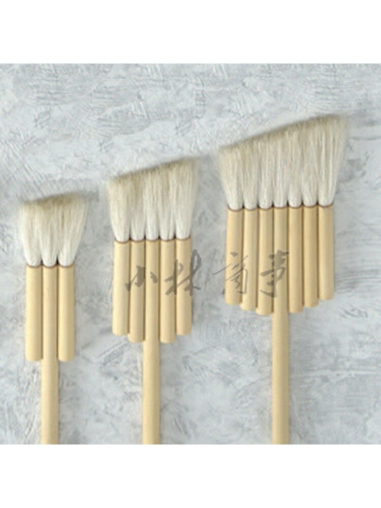 日本 筆・刷毛 羊毛 ｜ Brushes sheep wool ｜ 日本名村大成堂雅心斜口连笔3连5连7连排笔上等羊毛水彩笔