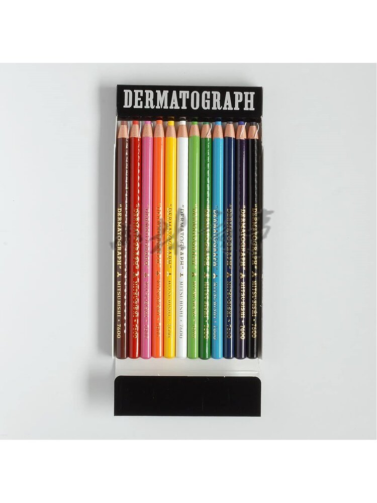 日本 三菱 三菱鉛筆（uni） 12色 ｜ Mitsubishi Mitsubishi Pencil (uni) 12 colours ｜ 日本三菱拉线彩铅7600油性12色金属玻璃塑料木材上适用