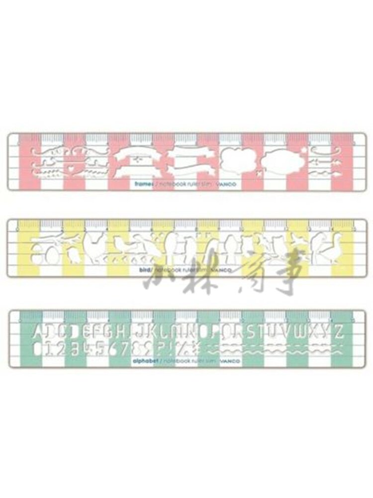 日本 ペン先定規 25*16*0.6mm ｜ Pen nib ruler 25*16*0.6mm ｜ 日本vanco手账直尺25*16*0.6mm3种0.8以下笔尖用