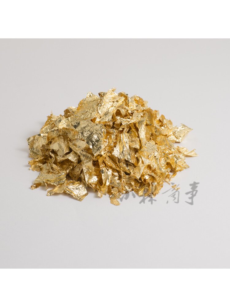 日本 金箔 袋入り ｜ Gold leaf bagged ｜ 日本金箔碎片带边切回1克有凹凸纸袋装
