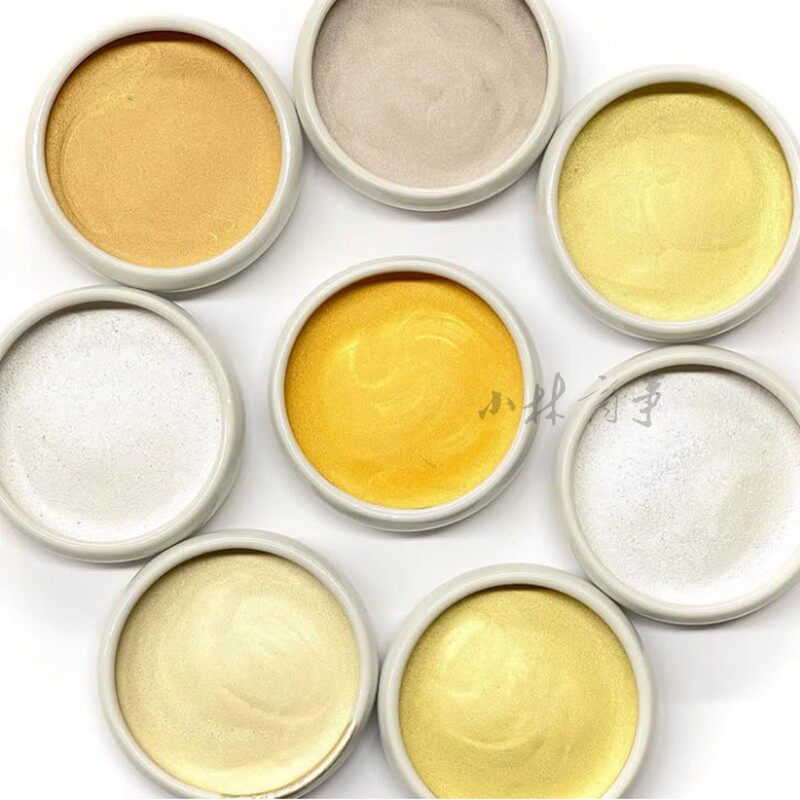 日本製 顔料・絵具 ｜ Pigments & Paints (Made in Japan) ｜ 日本原产铁钵金泥银泥水金泥青金白金耐变色紫磨