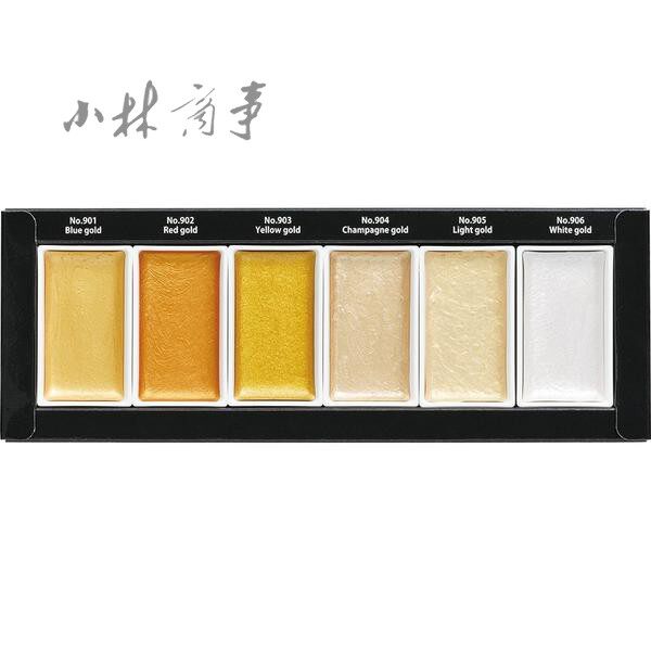 日本 呉竹 6色セット ｜ Kuretake 6 colours ｜ 日本吴竹耽美6色颜彩套装金属亮彩珍珠粉彩宝石色