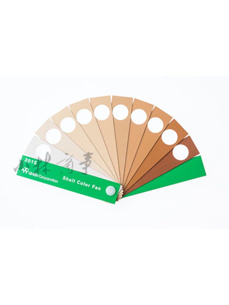 日本 カラーチャート 10色 ｜ Color chart 10 colours ｜ 日本鸡蛋壳色卡肤色色彩学习使用10色穿孔式背面编号