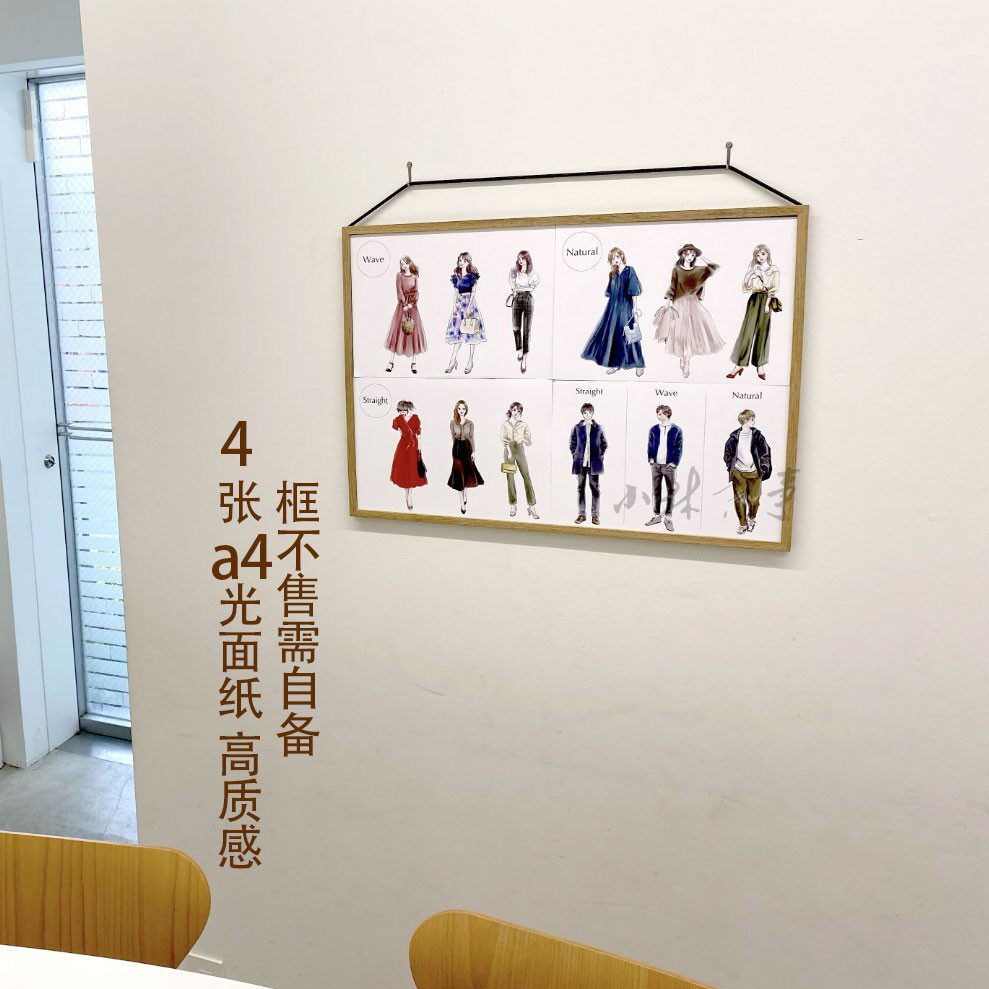 日本 定規 4枚 ｜ Ruler 4 sheets ｜ 日本四季色彩风格脸型骨骼身形展示建议A4尺寸卡片每套4张