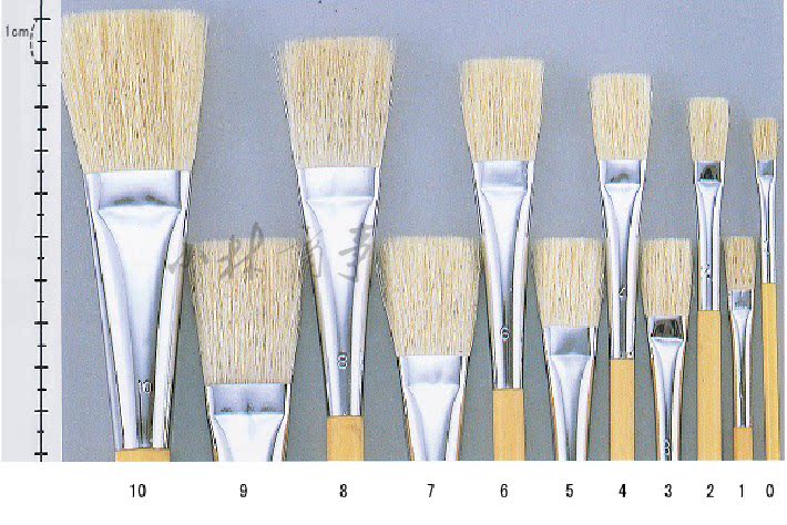 日本 喜屋 蒔絵筆・刷毛 羊毛 ｜ Kiya Maki-e Brushes sheep wool ｜ 日本喜屋平笔一般用特上光羊毛制国画日本画在平面上涂抹作业使用