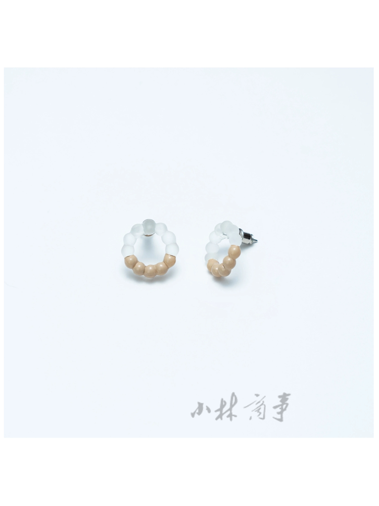日本製 アクセサリー 18mm ｜ Accessories & Jewellery 18mm (Made in Japan) ｜ 日本原产漆器耳钉耳环首饰φ18mm树液白色漆艺