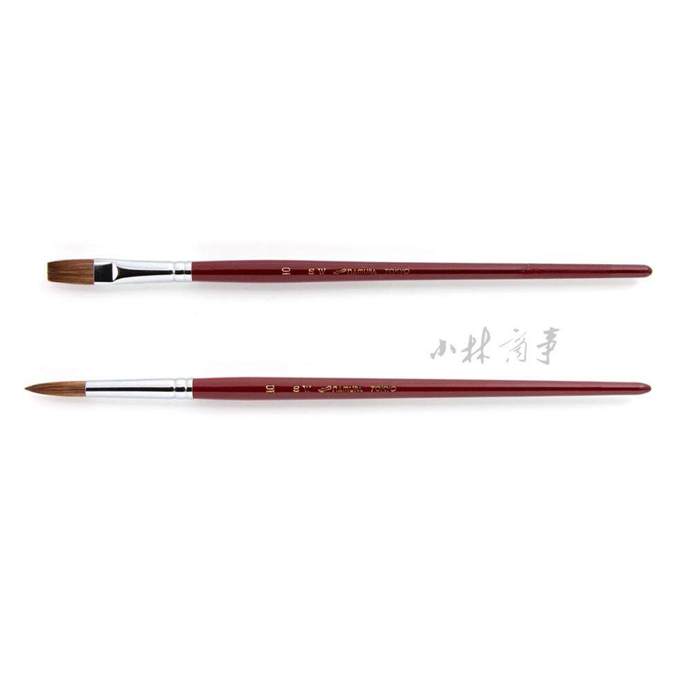 日本 その他の道具 イタチ毛 ｜ Other Tools weasel hair ｜ 日本名村大成堂SW系列水彩笔圆头平头马胴毛混貂毛弹力好