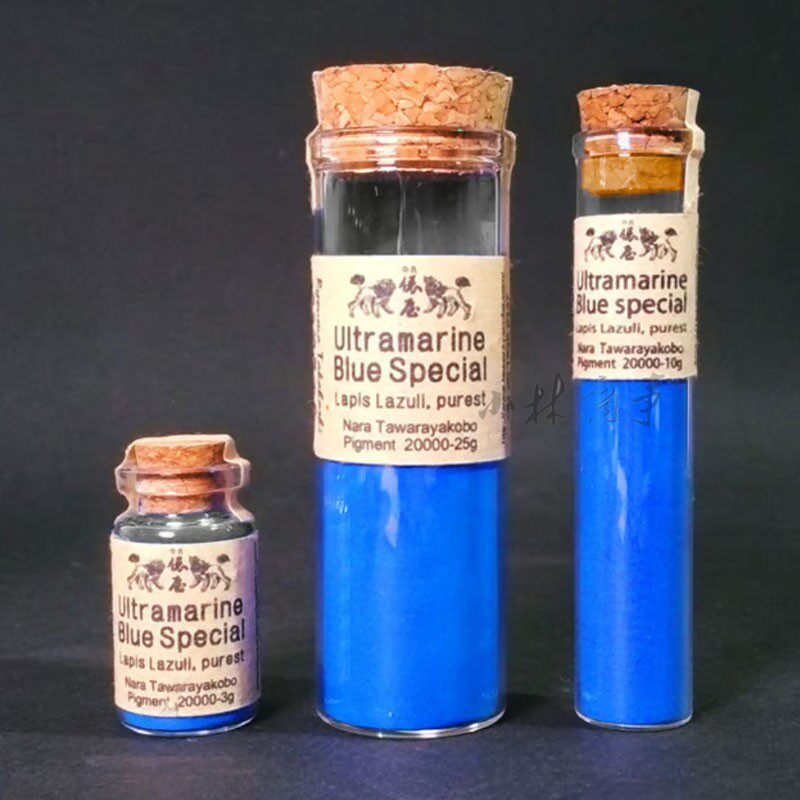 日本 上絵具 群青 ｜ Overglaze Enamels ultramarine ｜ 日本代购AFH产天然青金石群青Vanti冈R马进G级产品