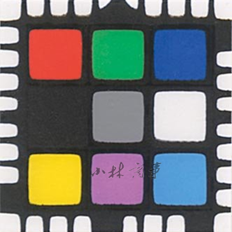 日本 カラーチャート定規 10*10mm 15枚 ｜ Color chart ruler 10*10mm 15 sheets ｜ 日本CASMATCH图像修正色调尺寸诊断色卡10×10mm15枚