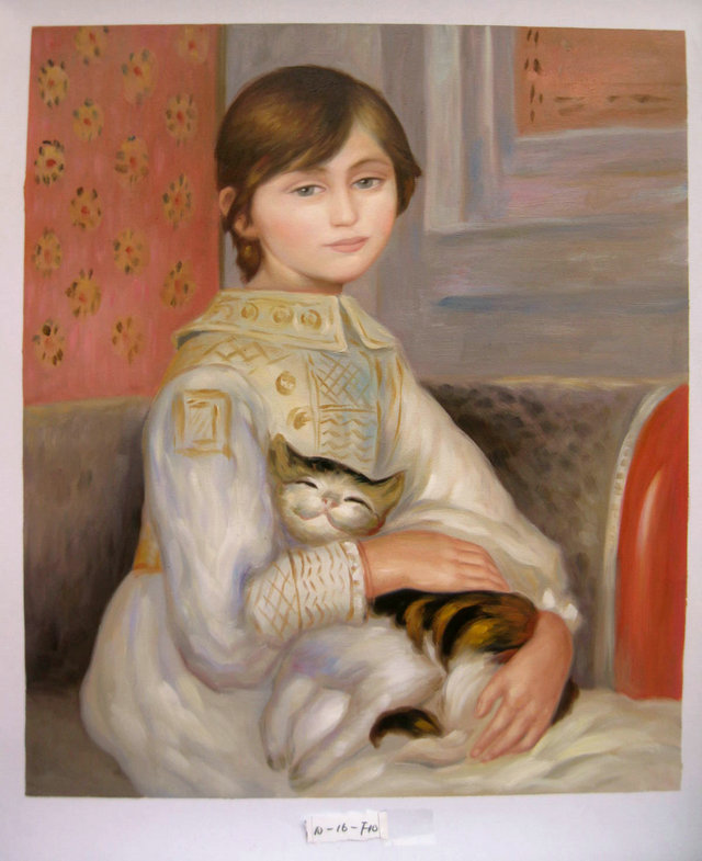 抱猫的少女